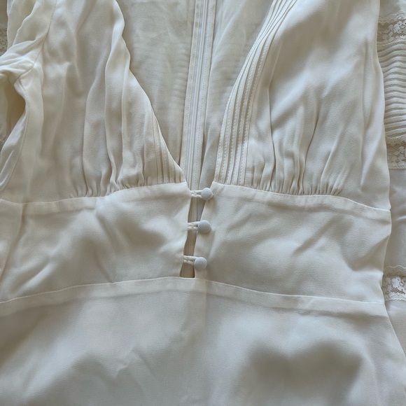 Reformation Ginny Maxi Dress in White/Ivory Size 8 Preppy Boho Bridal Picnic - Picture 12 of 17